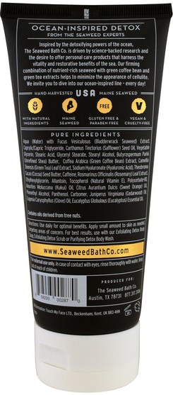 美容，面部護理 - Seaweed Bath Co., Firming Detox Cream, Refresh, Orange, Eucalyptus & Cedar, 6 fl oz (177 ml)