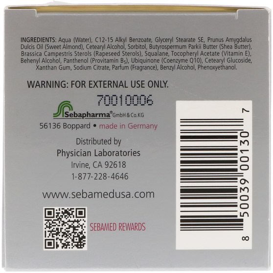 美容，面部護理 - Sebamed USA, Age Defense, Q10 Protection Cream, 1.69 oz (50 g)