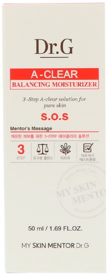 美容，面部護理，皮膚 - Dr. G, A-Clear, Balancing Moisturizer, 1.69 fl oz (50 ml)