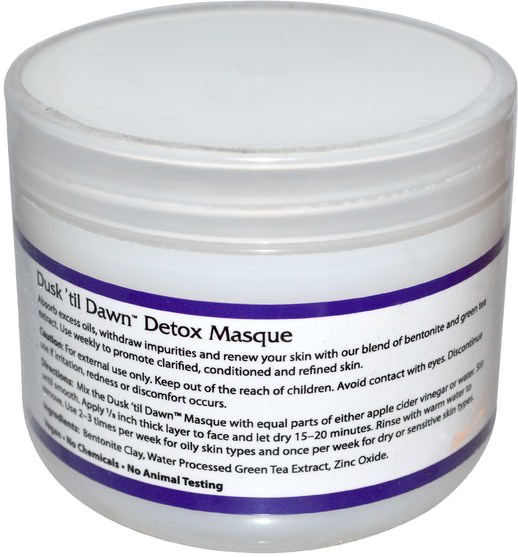 美容，面部護理，皮膚，面膜 - Larenim, Dusk til Dawn Detox Masque, For All Skin Types, 2 oz (57 g)