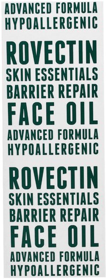 美容，面部護理，皮膚型酒渣鼻，敏感肌膚 - Rovectin, Skin Essentials Barrier Repair Face Oil, 1 fl oz (30 ml)