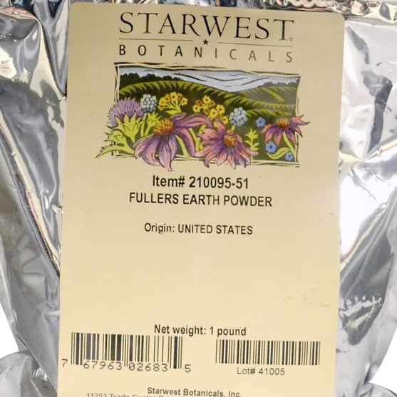 美容，面膜，泥面膜，健康，排毒，粘土 - Starwest Botanicals, Fullers Earth Powder, 1 lb (453.6 g)
