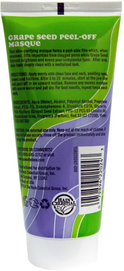 美容，面膜，剝離面膜 - Queen Helene, Grape Seed Peel-Off Masque, Nomal to Combination, 6 oz (170 g)