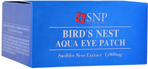 美容，面膜，面膜 - SNP, Birds Nest Aqua Eye Patch, 60 Patches