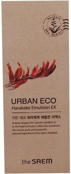 美容，面部調色劑 - The Saem, Urban Eco, Harakeke Emulsion EX, 4.73 fl oz (140 ml)