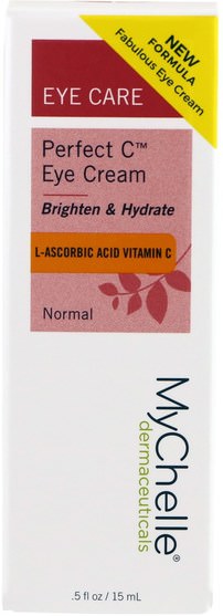 美容，透明質酸皮膚，眼霜 - MyChelle Dermaceuticals, Perfect C Eye Cream.5 fl oz (15 ml)