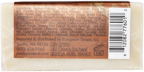 美容，男士護膚，肥皂 - European Soaps, No. 63 Shea Butter Enriched Soap, 7 oz (200 g)