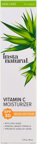 美容，維生素c - InstaNatural, Vitamin C Moisturizer, SPF 30, 1.7 fl oz (50 ml)