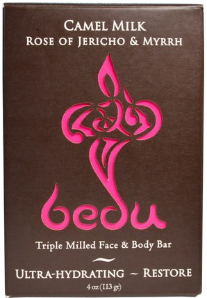 Triple Milled Face & Body Bar, Camel Milk Rose of Jericho & Myrrh, 4 oz (113 g) by One with Nature, 洗澡，美容，肥皂，面部護理，洗面奶 HK 香港