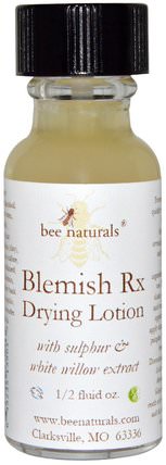 Blemish Rx Drying Lotion, 1/2 fl oz by Bee Naturals, 健康，粉刺，皮膚類型痤瘡皮膚，美容，面部護理，面霜，乳液 HK 香港