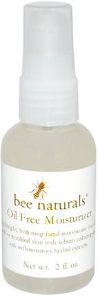 Oil Free Moisturizer, 2 fl oz by Bee Naturals, 健康，痤瘡，困擾皮膚類型的粉刺容易發生皮膚 HK 香港