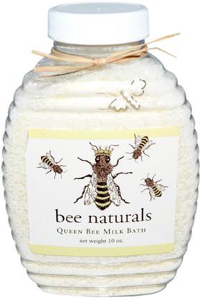 Queen Bee Milk Bath, 10 oz by Bee Naturals, 洗澡，美容，浴鹽，蜂王集合 HK 香港