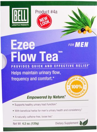 Ezee Flow Tea #4A, For Men, 4.2 oz (120 g) by Bell Lifestyle, 健康，男人，鐘生活方式男人，前列腺茶 HK 香港