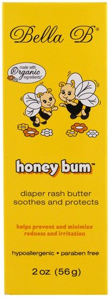Honey Bum, Diaper Rash Butter, 2 oz (56 g) by Bella B, 兒童健康，尿布，尿布霜 HK 香港