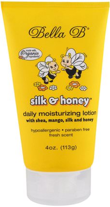 Silk & Honey, Daily Moisturizing Lotion, Fresh Scent, 4 oz (113 g) by Bella B, 洗澡，美容，潤膚露，嬰兒潤膚露 HK 香港