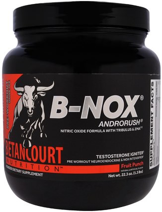 B-Nox Androrush, Fruit Punch, 22.3 oz (1.3 lbs) by Betancourt, 運動，鍛煉，一氧化氮 HK 香港