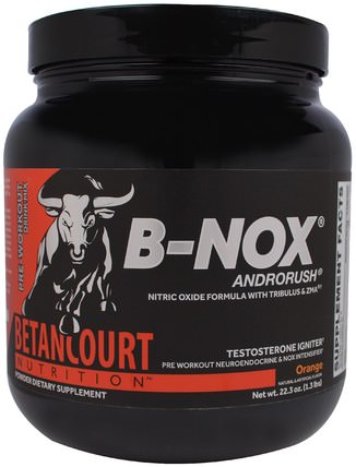 B-Nox Androrush, Orange, 22.3 oz (1.3 lbs) by Betancourt, 運動，鍛煉，一氧化氮 HK 香港