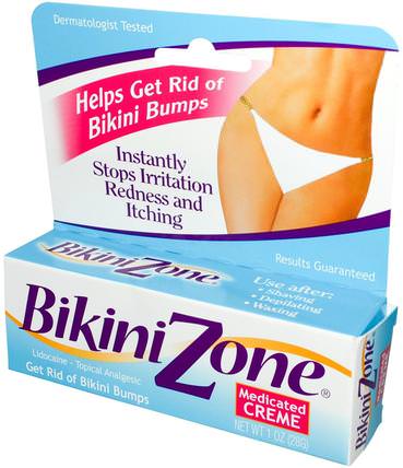 Medicated Creme, Helps Get Rid of Bikini Bumps, 1 oz (28 g) by BikiniZone, 洗澡，美容，剃須 HK 香港