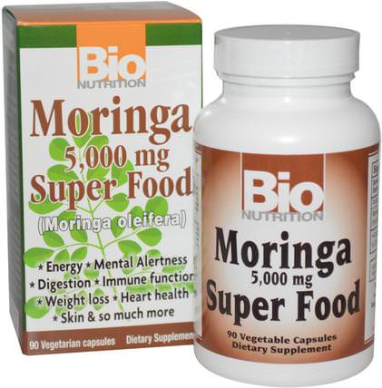 Moringa Superfood, 5.000 mg, 90 Veggie Caps by Bio Nutrition, 草藥，辣木膠囊 HK 香港