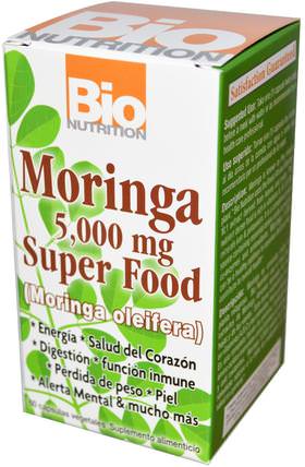 Moringa Superfood, 500 mg, 60 Veggie Caps by Bio Nutrition, 草藥，辣木膠囊，健康，飲食 HK 香港