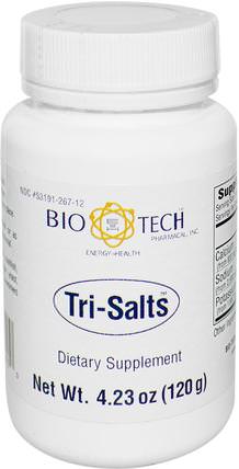 Inc, Tri-Salts, 4.23 oz (120 g) by Bio Tech Pharmacal, 補品，礦物質，鈣 HK 香港
