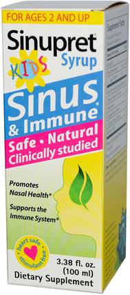 Sinupret Kids Syrup, 3.38 fl oz (100 ml) by Bionorica, 兒童健康，感冒感冒咳嗽，鼻腔健康，鼻腔 HK 香港