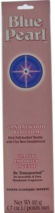 Classic Imported Incense, Sandalwood Blossom, 0.7 oz (20 g) by Blue Pearl, 沐浴，美容，香薰精油，香，藍珍珠原香 HK 香港