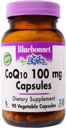 CoQ10, 100 mg, 90 Veggie Caps by Bluebonnet Nutrition, 補充劑，輔酶q10，coq10 HK 香港
