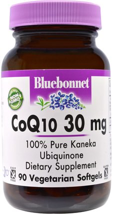 CoQ10, 30 mg, 90 Veggie Softgels by Bluebonnet Nutrition, 補充劑，輔酶q10 HK 香港