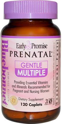 Early Promise, Prenatal, Gentle Multiple, 120 Caplets by Bluebonnet Nutrition, 維生素，產前多種維生素，女性 HK 香港