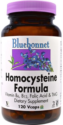 Homocysteine Formula, 120 Vcaps by Bluebonnet Nutrition, 補充劑，tmg（無水甜菜鹼） HK 香港