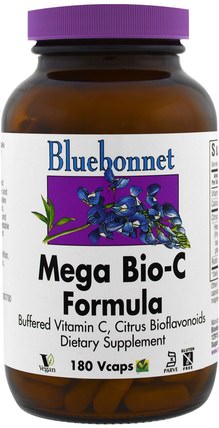 Mega Bio-C Formula, 180 Vcaps by Bluebonnet Nutrition, 維生素，維生素c HK 香港