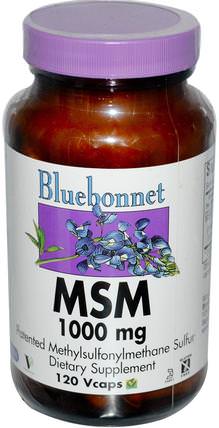 MSM, 1000 mg, 120 Vcaps by Bluebonnet Nutrition, 補品，礦物質 HK 香港