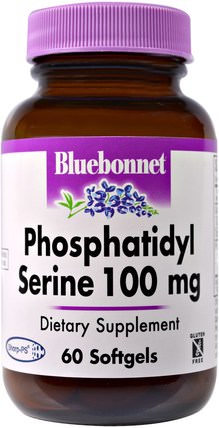 Phosphatidyl Serine, 100 mg, 60 Softgels by Bluebonnet Nutrition, 補充劑，磷脂酰絲氨酸 HK 香港