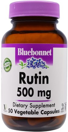 Rutin, 500 mg, 50 Veggie Caps by Bluebonnet Nutrition, 補充劑，抗氧化劑，蘆丁 HK 香港