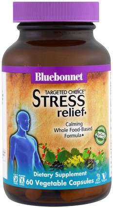 Targeted Choice, Stress Relief, 60 Veggie Caps by Bluebonnet Nutrition, 補品，健康 HK 香港