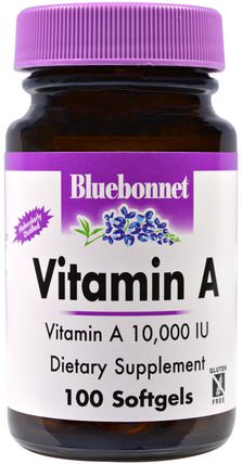 Vitamin A, 100 Softgels by Bluebonnet Nutrition, 維生素，維生素a HK 香港