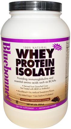 Whey Protein Isolate, Natural Chocolate Flavor, 2 lbs (924 g) by Bluebonnet Nutrition, 補充劑，蛋白質，運動蛋白質 HK 香港
