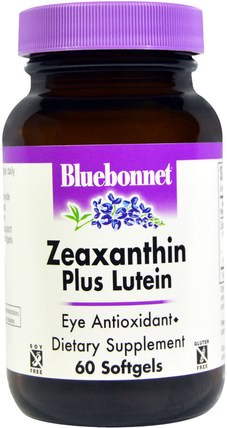 Zeaxanthin Plus Lutein, 60 Softgels by Bluebonnet Nutrition, 補充劑，類胡蘿蔔素，玉米黃質，健康，眼部護理，視力保健 HK 香港