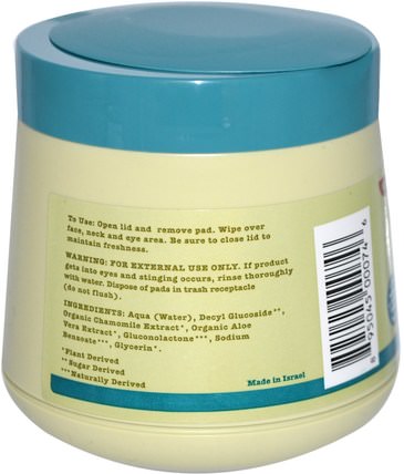 Daily Eye Cleansing Pads, Organic Aloe Vera Extract, 50 Pads by Blum Naturals, 美容，面部護理，洗面奶 HK 香港