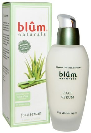 Face Serum, 1.69 oz (50 ml) by Blum Naturals, 健康，皮膚血清，美容，面部護理，皮膚 HK 香港