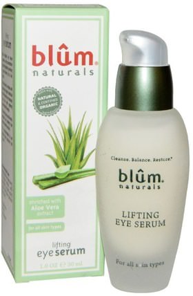 Lifting Eye Serum, 1.0 oz (30 ml) by Blum Naturals, 美容，眼霜，面部護理，皮膚 HK 香港
