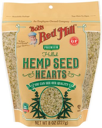 Hulled Hemp Seed Hearts, 8 oz (227 g) by Bobs Red Mill, 補充劑，efa omega 3 6 9（epa dha），大麻產品 HK 香港