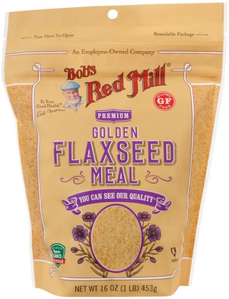 Premium Golden Flaxseed Meal, 16 oz (453 g) by Bobs Red Mill, 補充劑，亞麻籽 HK 香港