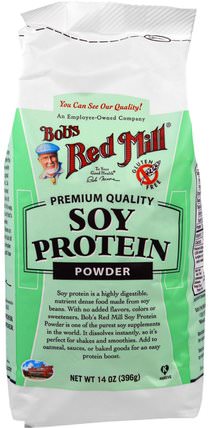 Soy Protein Powder, 14 oz (396 g) by Bobs Red Mill, 補充劑，豆製品，大豆蛋白 HK 香港