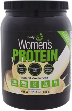 Womens Protein Powder, Natural Vanilla Bean, 15.8 oz (448 g) by Bodylogix, 運動，補品，蛋白質 HK 香港