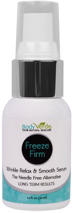 Freeze Firm, Wrinkle Relax & Smooth Serum, 1.0 fl oz (30 ml) by BodyVerde, 美容，面部護理，面霜，乳液 HK 香港