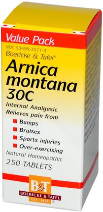 Arnica Montana 30C, 250 Tablets by Boericke & Tafel, 草藥，山金車蒙大拿 HK 香港