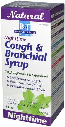 Nighttime Cough & Bronchial Syrup, 8 fl oz by Boericke & Tafel, 健康，感冒流感和病毒，感冒和流感，補充劑，順勢療法咳嗽感冒和流感 HK 香港