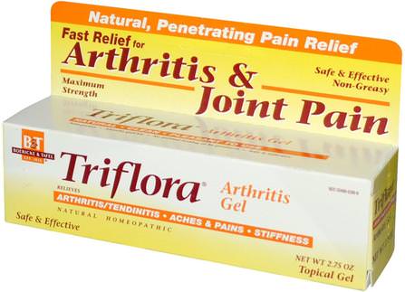 Triflora Arthritis Gel, 2.75 oz by Boericke & Tafel, 健康，抗疼痛，順勢療法緩解疼痛 HK 香港